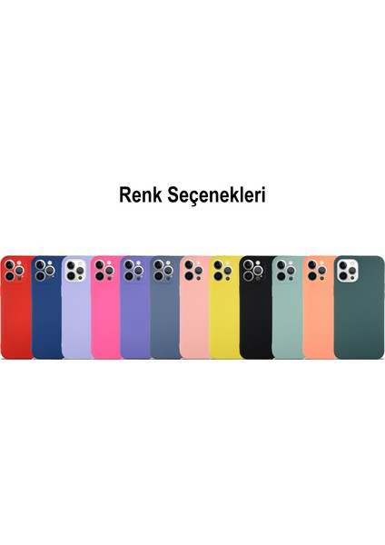 Caseworld Apple iPhone 12 Pro Max Kapak Içi Kadife Lansman Silikon Kılıf - Turuncu