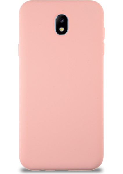Caseworld Samsung Galaxy J7 Pro Kapak Içi Kadife Lansman Silikon Kılıf - Pembe