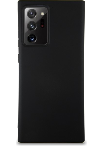 Caseworld Samsung Galaxy Note 20 Ultra Kapak Içi Kadife Lansman Silikon Kılıf - Siyah