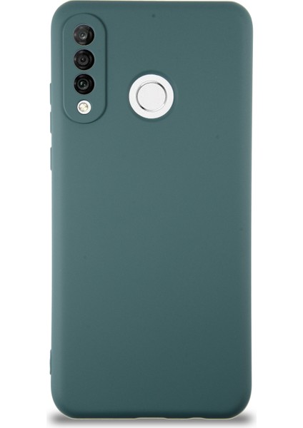 Caseworld Huawei P30 Lite Kapak Içi Kadife Kamera Korumalı Lansman Silikon Kılıf - Yeşil