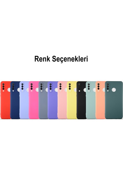 Caseworld Huawei P30 Lite Kapak Içi Kadife Kamera Korumalı Lansman Silikon Kılıf - Pembe