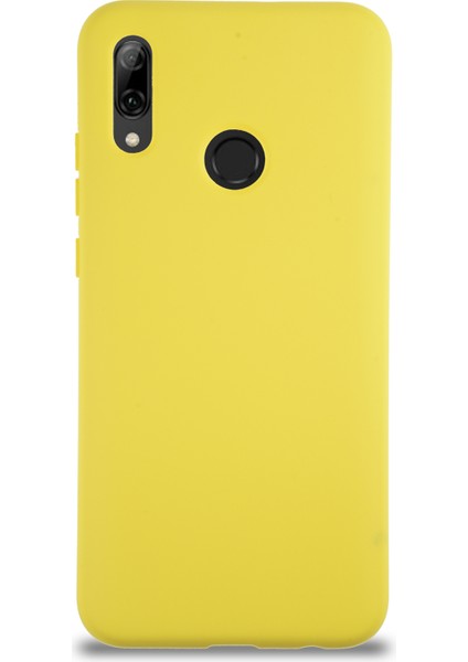 Caseworld Huawei P Smart 2019 Kapak Içi Kadife Lansman Silikon Kılıf - Sarı