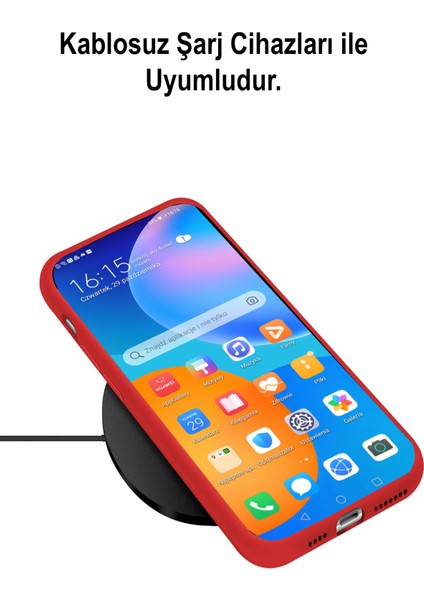 Caseworld Huawei P Smart 2019 Kapak Içi Kadife Lansman Silikon Kılıf - Sarı