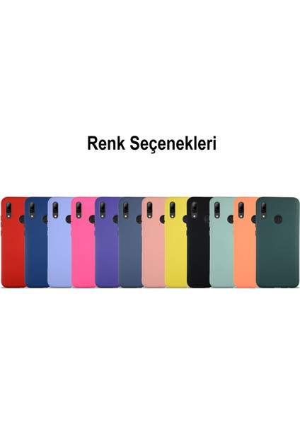 Caseworld Huawei P Smart 2019 Kapak Içi Kadife Lansman Silikon Kılıf - Sarı
