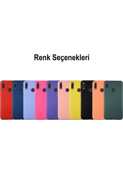 Caseworld Huawei Y7 2019 Kapak Içi Kadife Lansman Silikon Kılıf - Turuncu