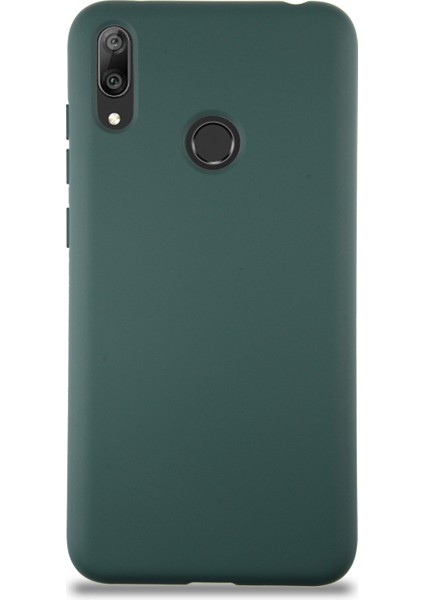 Caseworld Huawei Y7 2019 Kapak Içi Kadife Lansman Silikon Kılıf - Yeşil