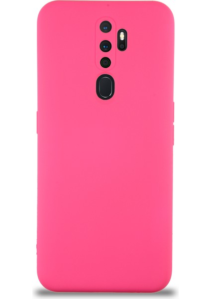 Caseworld Oppo A5 2020 Kapak Içi Kadife Kamera Korumalı Lansman Silikon Kılıf - Neon Pembe