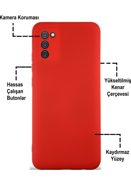 Caseworld Samsung Galaxy A02S Kapak Içi Kadife Kamera Korumalı Lansman Silikon Kılıf - Mor fiyatları