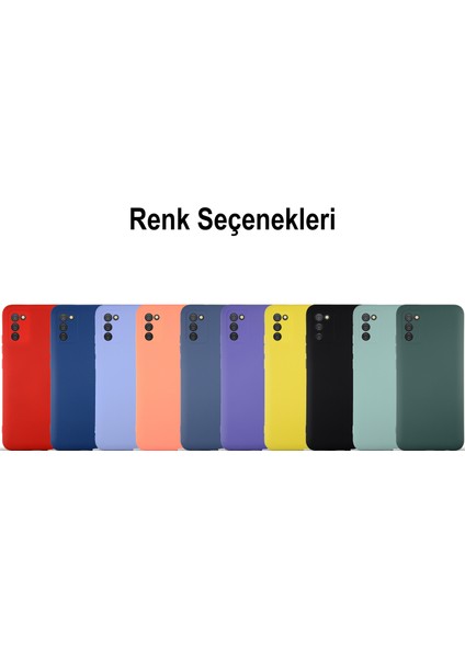 Caseworld Samsung Galaxy A02S Kapak Içi Kadife Kamera Korumalı Lansman Silikon Kılıf - Mor indirimleri