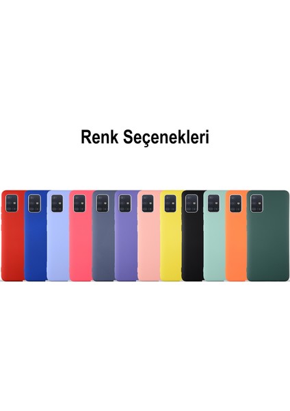 Caseworld Samsung Galaxy A51 Kapak Içi Kadife Lansman Silikon Kılıf - Sarı