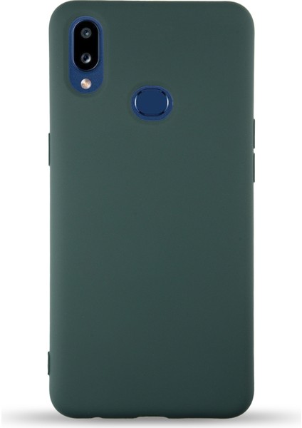 Caseworld Samsung Galaxy A10S Kapak Içi Kadife Lansman Silikon Kılıf - Yeşil