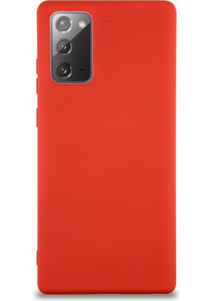 Caseworld Samsung Galaxy Note 20 Kapak Içi Kadife Lansman Silikon Kılıf - Kırmızı