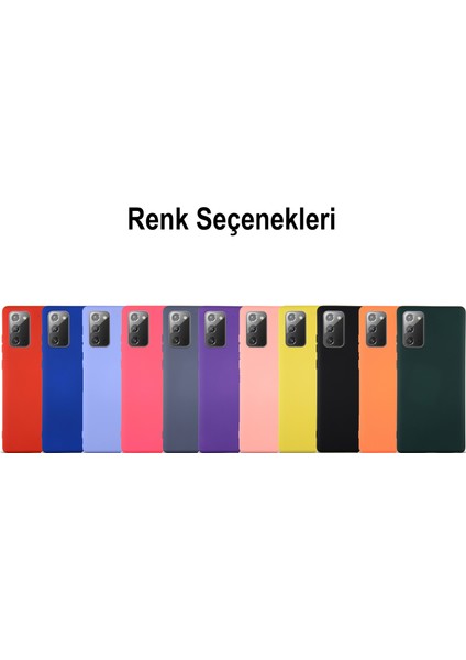Caseworld Samsung Galaxy Note 20 Kapak Içi Kadife Lansman Silikon Kılıf - Sarı