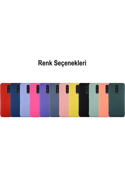 Caseworld Xiaomi Redmi 8 Kapak Içi Kadife Lansman Silikon Kılıf - Sarı