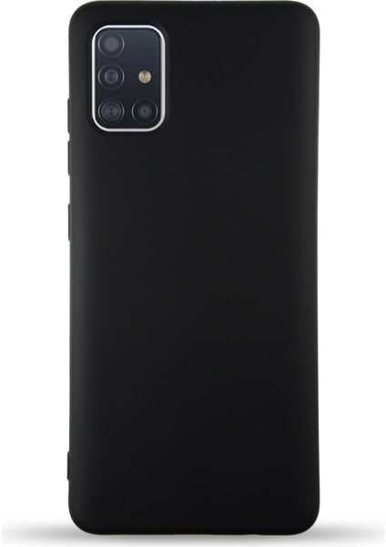 Caseworld Samsung Galaxy A71 Kapak Içi Kadife Lansman Silikon Kılıf - Siyah