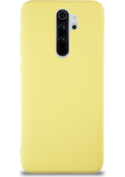 Caseworld Xiaomi Redmi Note 8 Pro Kapak Içi Kadife Lansman Silikon Kılıf - Sarı