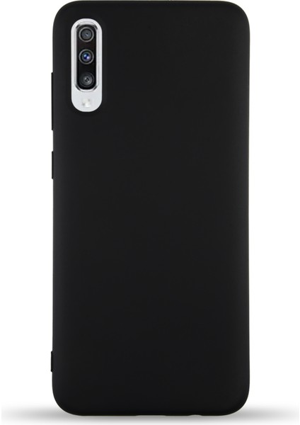 Caseworld Samsung Galaxy A70 Kapak Içi Kadife Lansman Silikon Kılıf - Siyah