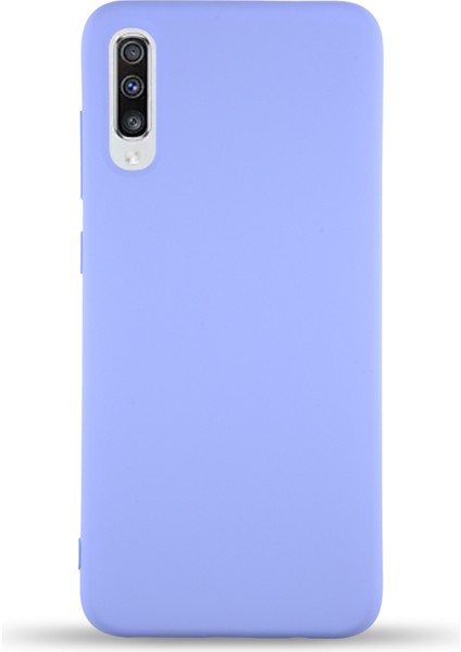 Caseworld Samsung Galaxy A70 Kapak Içi Kadife Lansman Silikon Kılıf - Lila