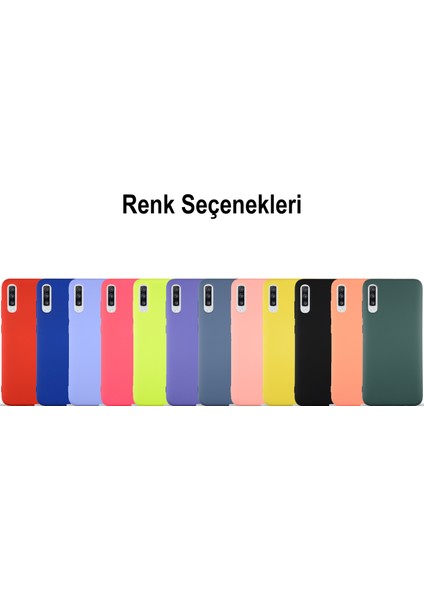 Caseworld Samsung Galaxy A70 Kapak Içi Kadife Lansman Silikon Kılıf - Lila
