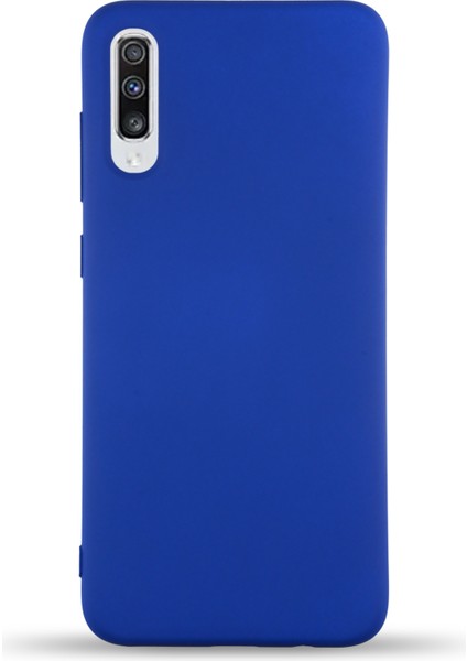 Caseworld Samsung Galaxy A70 Kapak Içi Kadife Lansman Silikon Kılıf - Lacivert