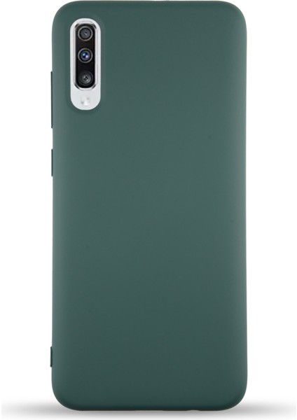 Caseworld Samsung Galaxy A70 Kapak Içi Kadife Lansman Silikon Kılıf - Yeşil