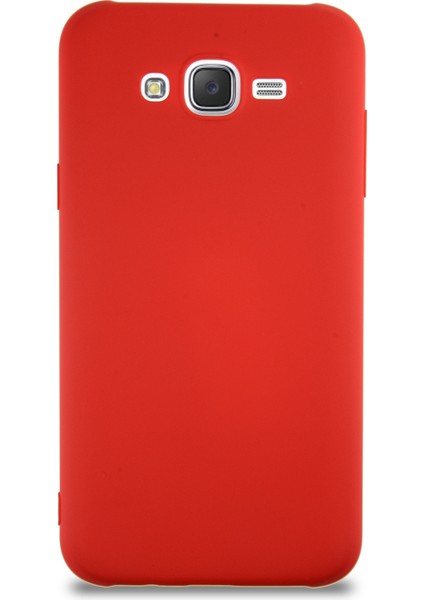 Caseworld Samsung Galaxy J7 Core Kapak Içi Kadife Lansman Silikon Kılıf - Kırmızı