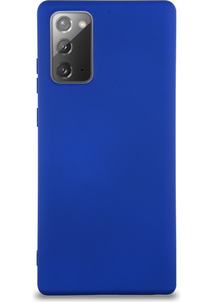 Caseworld Samsung Galaxy Note 20 Kapak Içi Kadife Lansman Silikon Kılıf - Lacivert