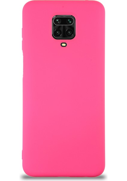 Caseworld Xiaomi Redmi Note 9s Kapak Içi Kadife Lansman Silikon Kılıf - Neon Pembe