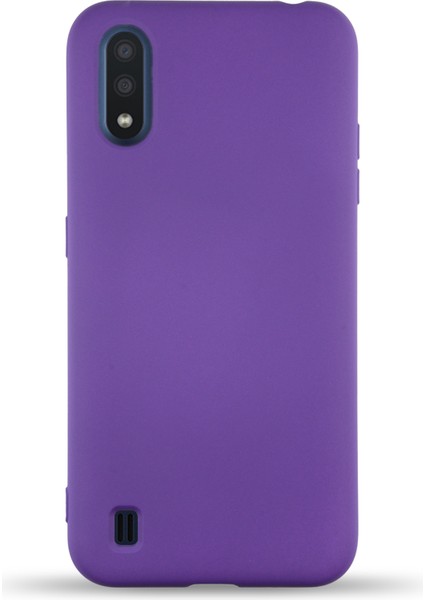 Caseworld Samsung Galaxy M01 Kapak Içi Kadife Lansman Silikon Kılıf - Mor