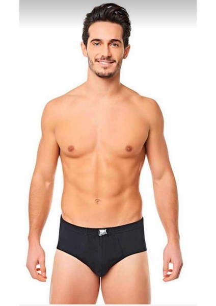 Erkek Siyah Külot 3'lü Paket Pamuklu