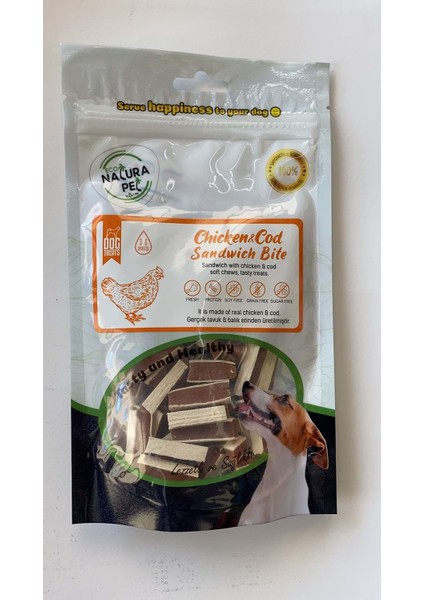 Natura Pet Eco Natura Pet Chicken&cod Sandwich Tavuklu Sandiviç 100 gr