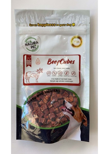 Eco Natura Pet Beef Cubes Yumuşak Bifteki Küp Köpek Ödülü 100 gr