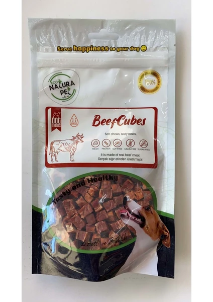 Natura Pet Eco Natura Pet Beef Cubes Yumuşak Bifteki Küp Köpek Ödülü 100 gr