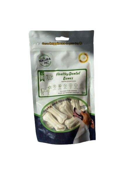 Eco Natura Pet Healty Dental Bones Beyaz Pres Kemik 5cm 12*li 90GR