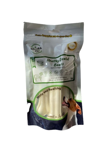 Eco Natura Pet Healty Dental Bones Beyaz Press Kemik 9cm 3*lü 180GR