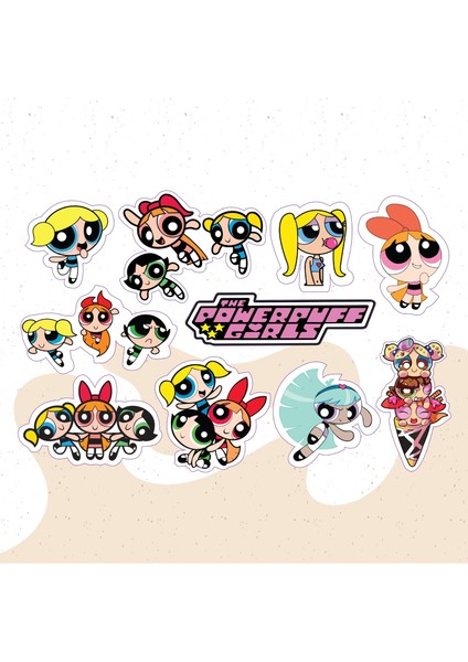 Powerpuff Girls Tasarımlı A5 Stickers Çıkartma