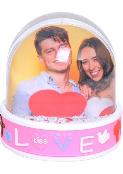 LED Işıklı Müzikli Forever Love Kiss Yazılı Kar Küresi Fotoğraf Çerçevesi fırsatları