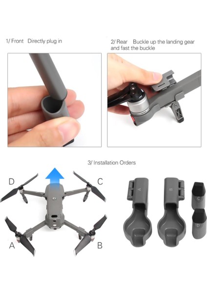 Djı Mavic 2 Pro/zoom Yükseltilmiş Katlanır Güvenli Iniş Ayağı Gimbal Koruma fırsatları