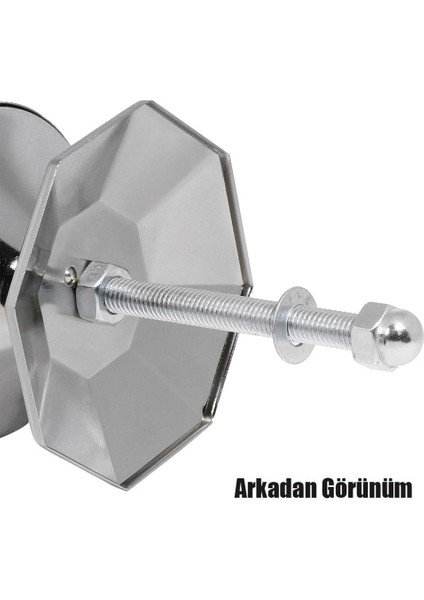 Kristal Kapı Tokmağı Topuzu Kapı Babası Kolu Saten Metal Tokmak