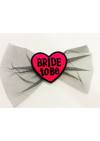 Bride To Be Mandallı Maşa Toka Siyah-Fuşya