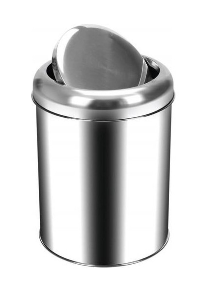 Krom Çöp Kovası Pratik Kapak 8 Lt 1 Ad