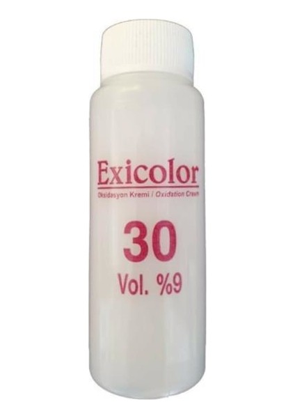 Saç Boyası 60 ml - 9r Yoğun Açık Sarı + Exicolor 60 ml Oksidan 30 Volüm + Boya Naylonu