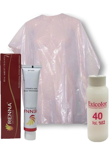 Saç Boyası 60 ml - 912 Ultra Açıcı Sarı + Exicolor 60 ml Oksidan 40 Volüm + Boya Naylonu