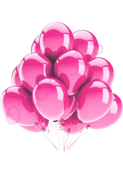 Pembe Metalik Balon 100 Adet Balonevi