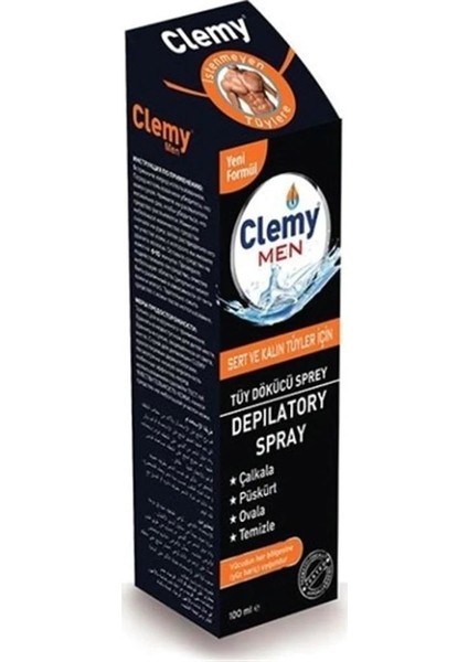 Men Tüy Dökücü Sprey Erkek Sert ve Kalın Tüyler 100ML
