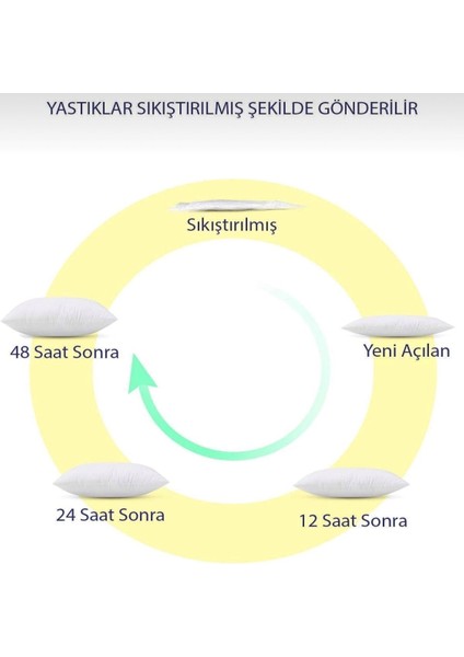 2'li Kaz Tüyü Kırlent Kılıfı İç Yastığı 50 x 50 cm 400 gr