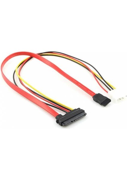 1 Metre Sata Uzatma 22 Pin (7+15) 22PIN 4 Pin Molex + Sata 7pin