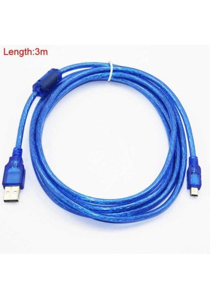 3 Metre 5 Pin Mini USB Erkek USB 2.0 Mini USB B Kablo Mp3 Kamera modelleri