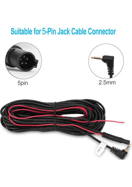 5 Metre 5 Pin To 2.5 mm Araç Kamera Kablosu 5 Pin Araç Kamera Kablosu fiyatları