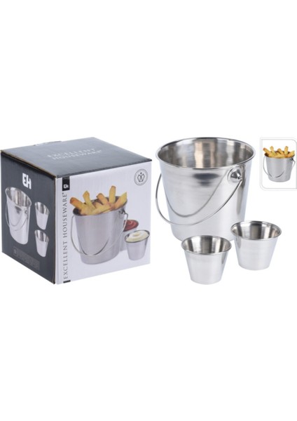 Paslanmaz Çelik Atıştırmalık Seti 3'lü